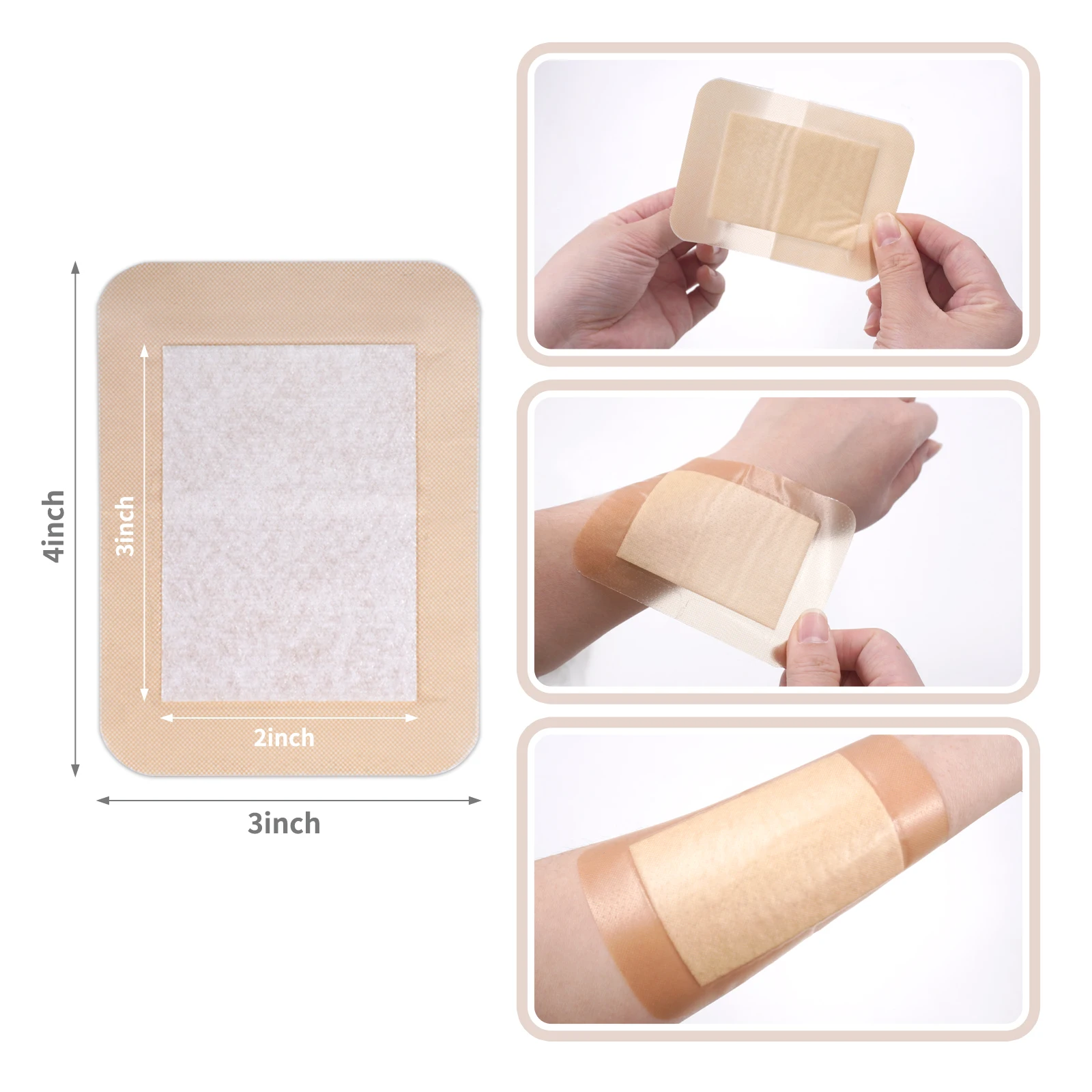 HOT 30pcs/set Large Breathable Wound Dressing Patch7.6*10cm  Band Aid Kids Adult First Aid Tape Wound Plaster Adhesive Bandages