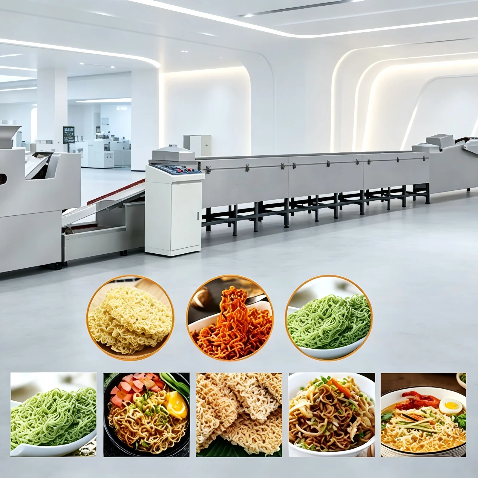 Environmentally Friendly Pasta Frying Noodles Instant Noodle Production Line High Stability Instant Noodles Making Machine