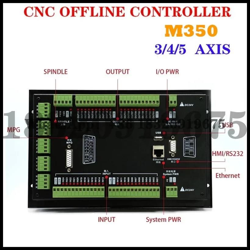 Cyclmotion V2 M350 DDCS EXPERT 3/4/5Axis 1Mhz ATC CNC Controller Kit Z-Axis 3d Edge Finder Extended Keyboard Replace ddcsv3.1