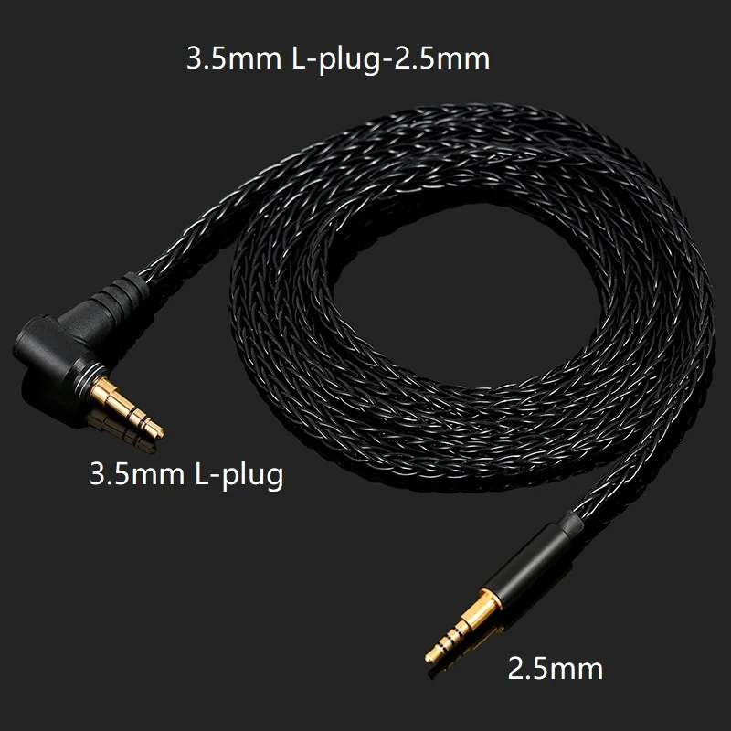 Cabo de auscultadores OFC banhado a prata Koceta, apto para QC25, QC35, AKGY40, Y50, Sennheiser, PXC480, Denon DT240, Live2 Wire, 3,5mm, 4,4mm a 2,5mm