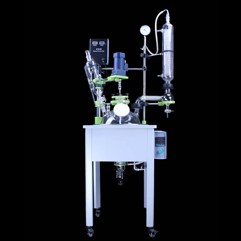 

Single-layer glass reactor, laboratory borosilicate distillation reactor, electric heating glass reactor