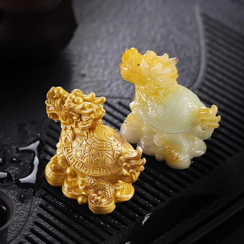 

Орнамент «Черепаха-хамелеон», подходит для чайного стола, подноса для чая, чайного стола, офисного украшения, аксессуаров для чайного сервиза кунг-фу,