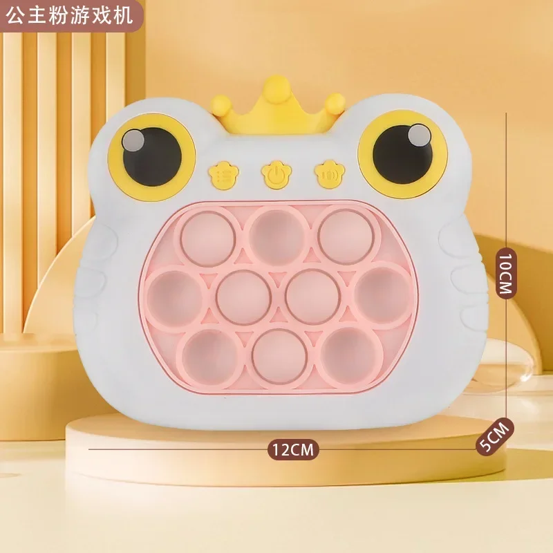 Juego Pop Light Fidget, juego de burbujas de empuje rápido, juguetes con mango, juguetes antiestrés para niños y niñas con máquina de juego LED, juguetes para aliviar el estrés