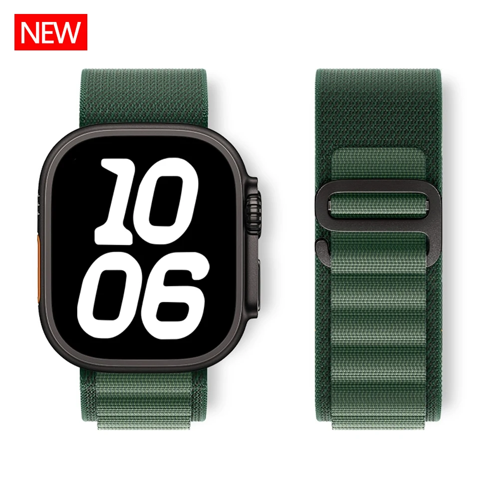 Ремешок Alpine для Apple Watch Ultra 2, ремешок 49 мм, 46 мм, 45 мм, 44 мм, 40 мм, 41 мм, 42 мм, нейлоновый браслет iwatch series 10 9 SE 6 7 8 Band