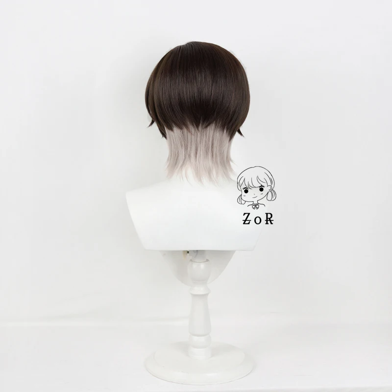 Mr Reca Wig Game Honkai:Star Rail Cosplay Men 30cm Brown Short Hair High Heat Resistant Wig Mr Reca Cosplay +Free Wig Cap