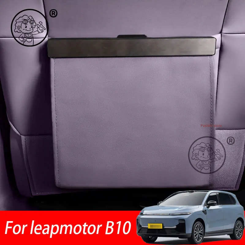 

For leapmotor B10 2025 2026 Rear Garbage Bag Seat Back Hanging Chair Back Storage Bag leather Interior Accessories