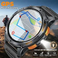 LIGE GPS Smart Watch Premium Military Outdoor Altimeter Barometer AMOLED Screen Built-in GPS & Compass Sports New Smartwatch Men