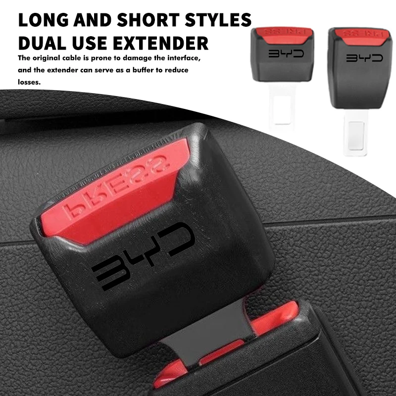 Car Safety Seatbelt Lock Buckle Plug Thick Insert Socket Car Seat Belt Clip Extender For BYD Song Tang Dmi Qing Yuan Plus Atto 3