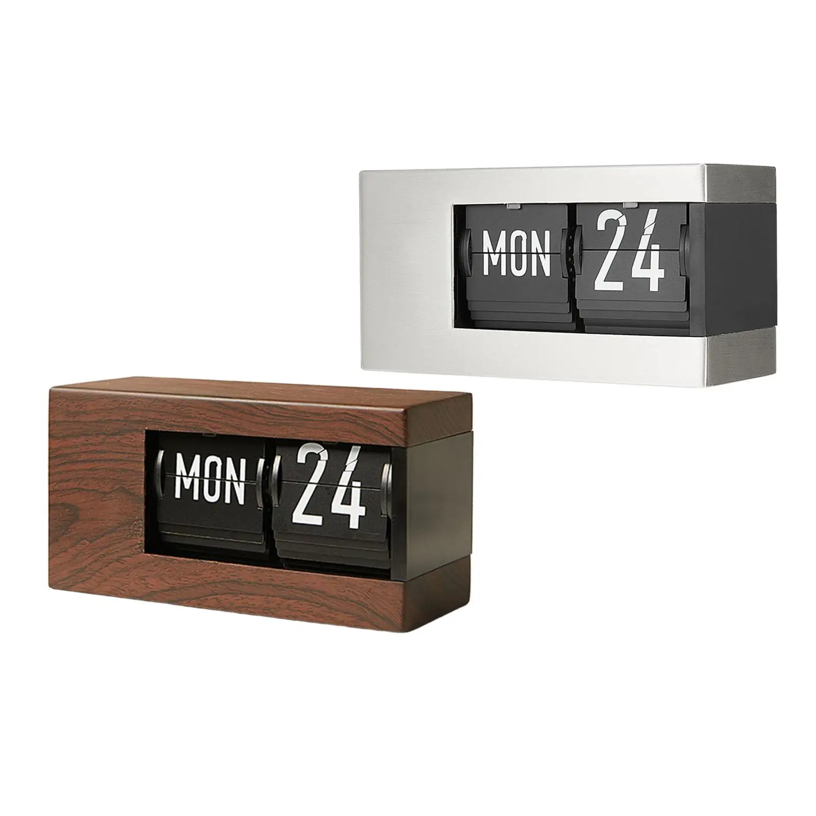 Desk Perpetual Calendar Automatic Creative Showing Date Day Month Tabletop Ornament for Business Wedding Anniversary Study Decor