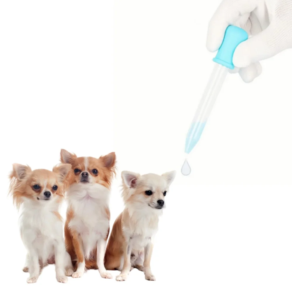 Pipeta de Silicona de Grado Alimenticio de 5ml, Dosificador de Medicamentos, Gotero Antiasfixia para Mascotas, Herramienta de Alimentación