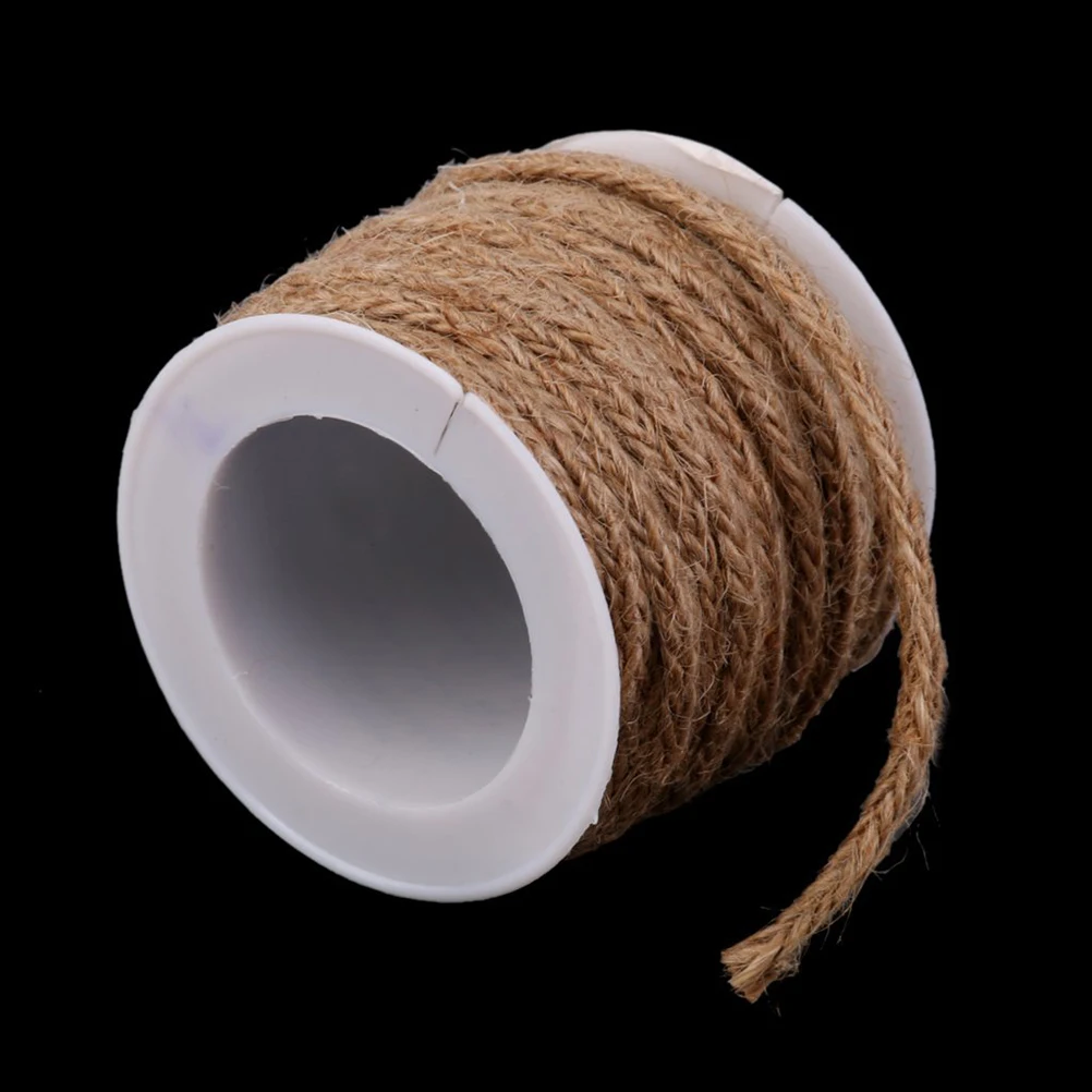 

5 M Hemp Rope Roll Natural Jute Twine Bulk Cord 2mm DIY Industrial Burlap Twines