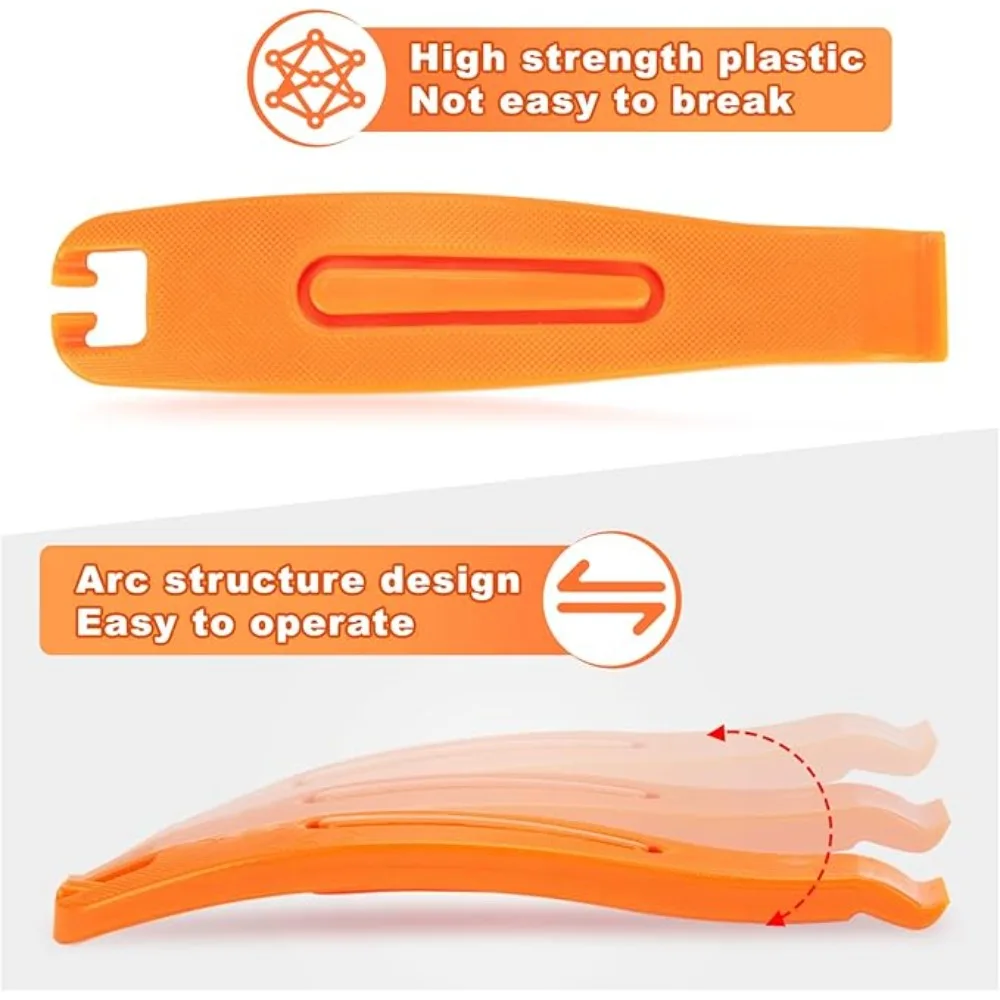 3PCS คันโยกยางรถจักรยานเครื่องมือถอดยางที่แข็งแกร่งคันโยกยางจักรยานสำหรับชุดคันโยกยางจักรยานเสือภูเขาอุปกรณ์จักรยาน