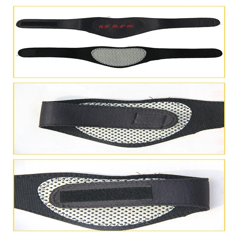 1 قطعة منصات التدفئة الذاتية قابل للتعديل المغناطيس عنق الرحم الرعاية طوق الأشعة تحت الحمراء البعيدة الرقبة الاسترخاء المغناطيسي شريط حول ياقة الملابس
