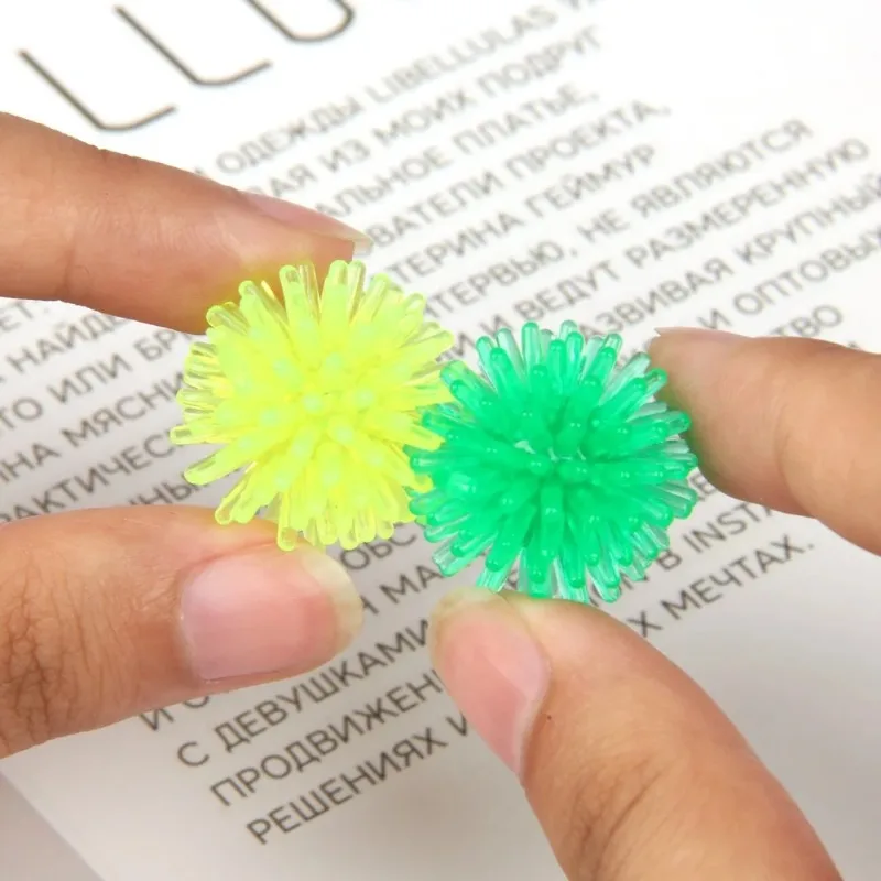 6pcs Spiky Ball Fidget Toy Small Size For Kids Children Autism Sensory ADHD Anxiety Relief Juguete Antiestres Exercise Grip Ball