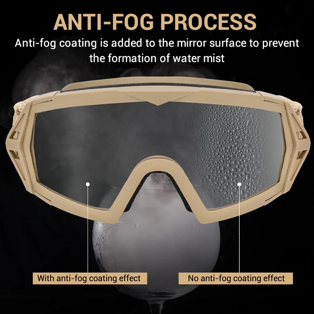 Tactical Airsoft Goggles Anti Fog Paintball Glasses Ballistic Safety Goggles Eye Protection Goggles for Shooting Hunting Wargame