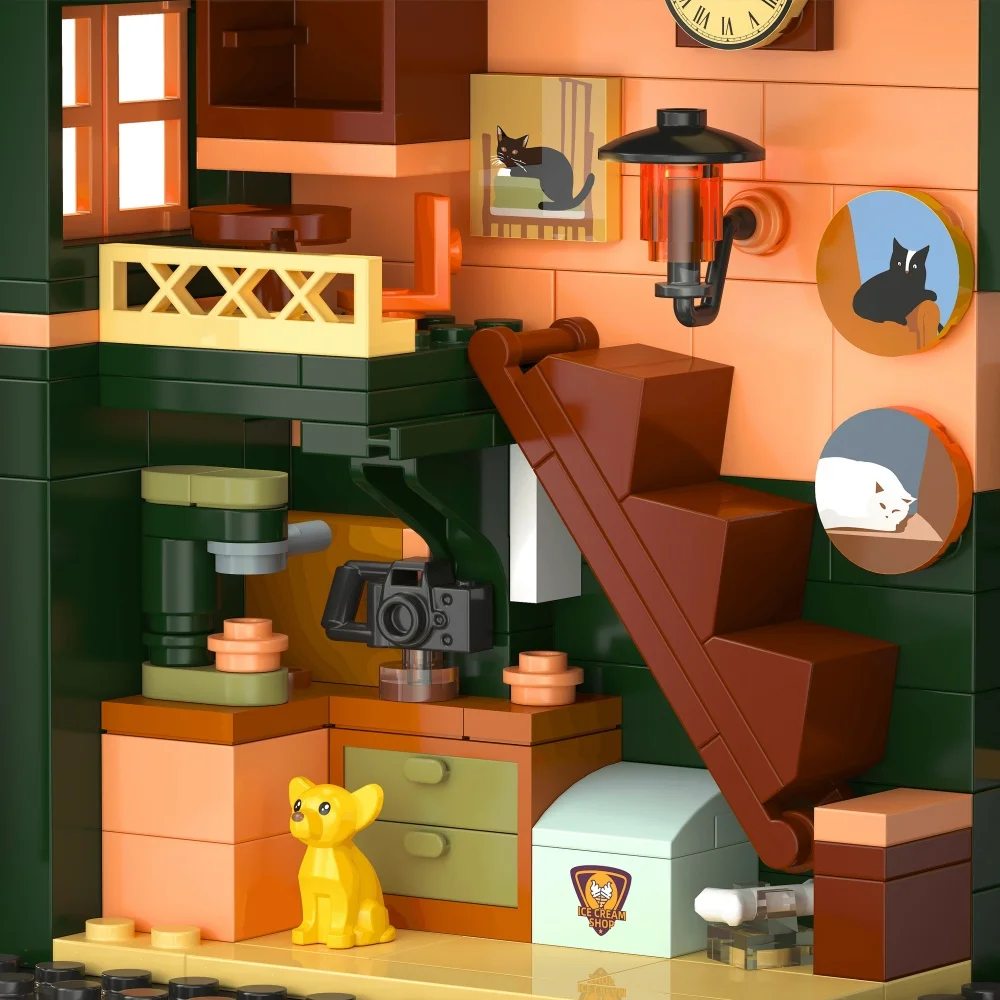 KNEW BUILT Classic Coffee Machine Model Mini Building Blocks Vintage Decoration Children Assemble Gift Toys Constructor Bricks