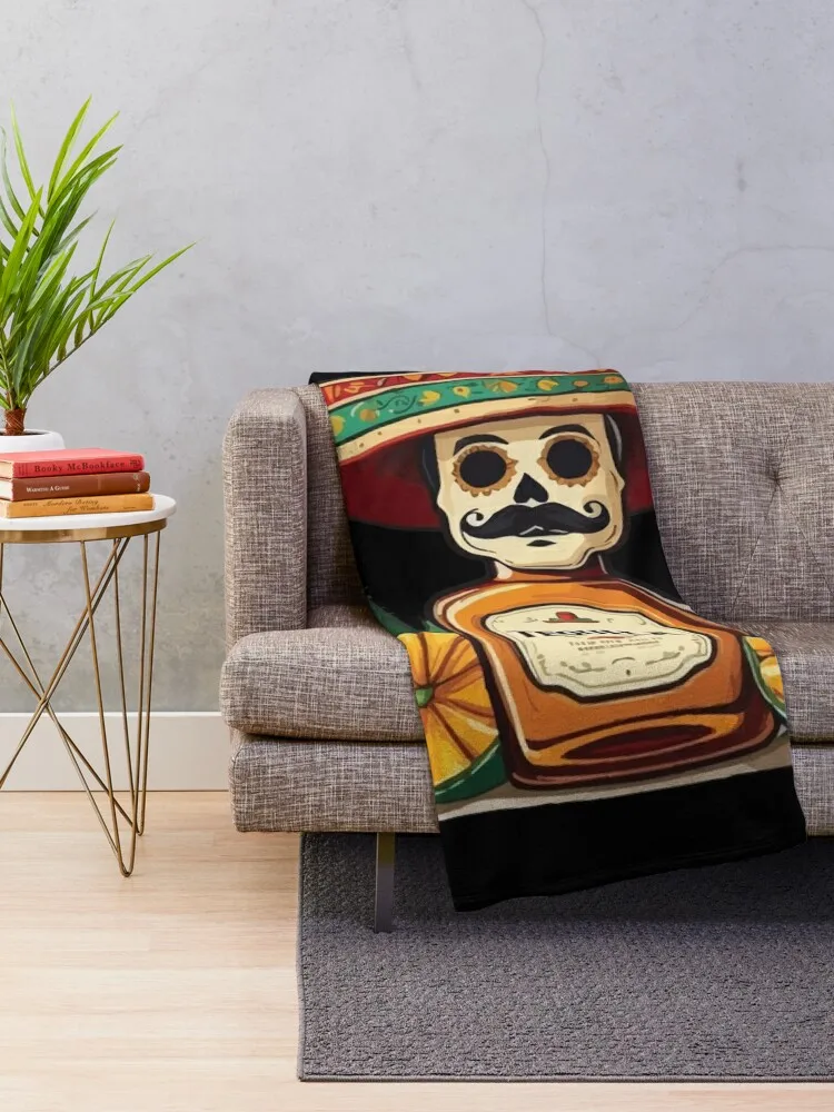 Funny Fiesta Saying Tequila Mexican Throw Blanket Single Hair Bed covers Blankets