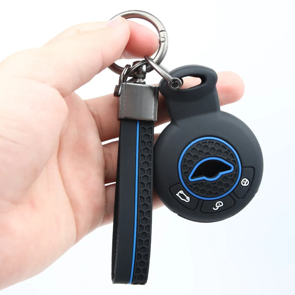 Soft Silicone Key Fob Case For BMW Mini Cooper Clubman Countryman Paceman Roadster R56 R57 CAS3 with buckle strap