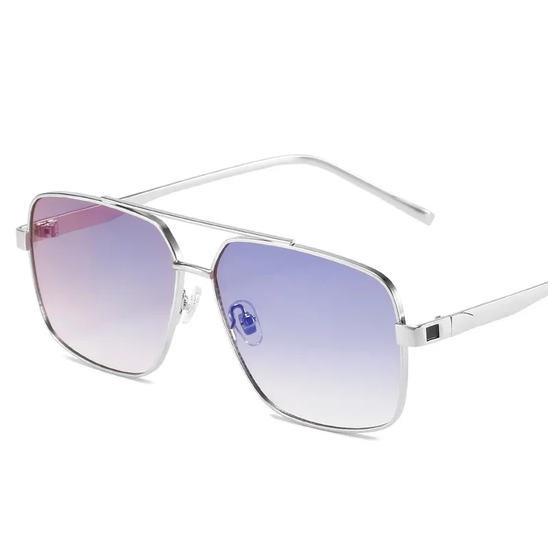 نظارات شمسية بإطار معدني متدرج من النيون مربع مزدوج الحواف لعام 1926 للبيع بالجملة للرجال والنساء على طراز الأمازون