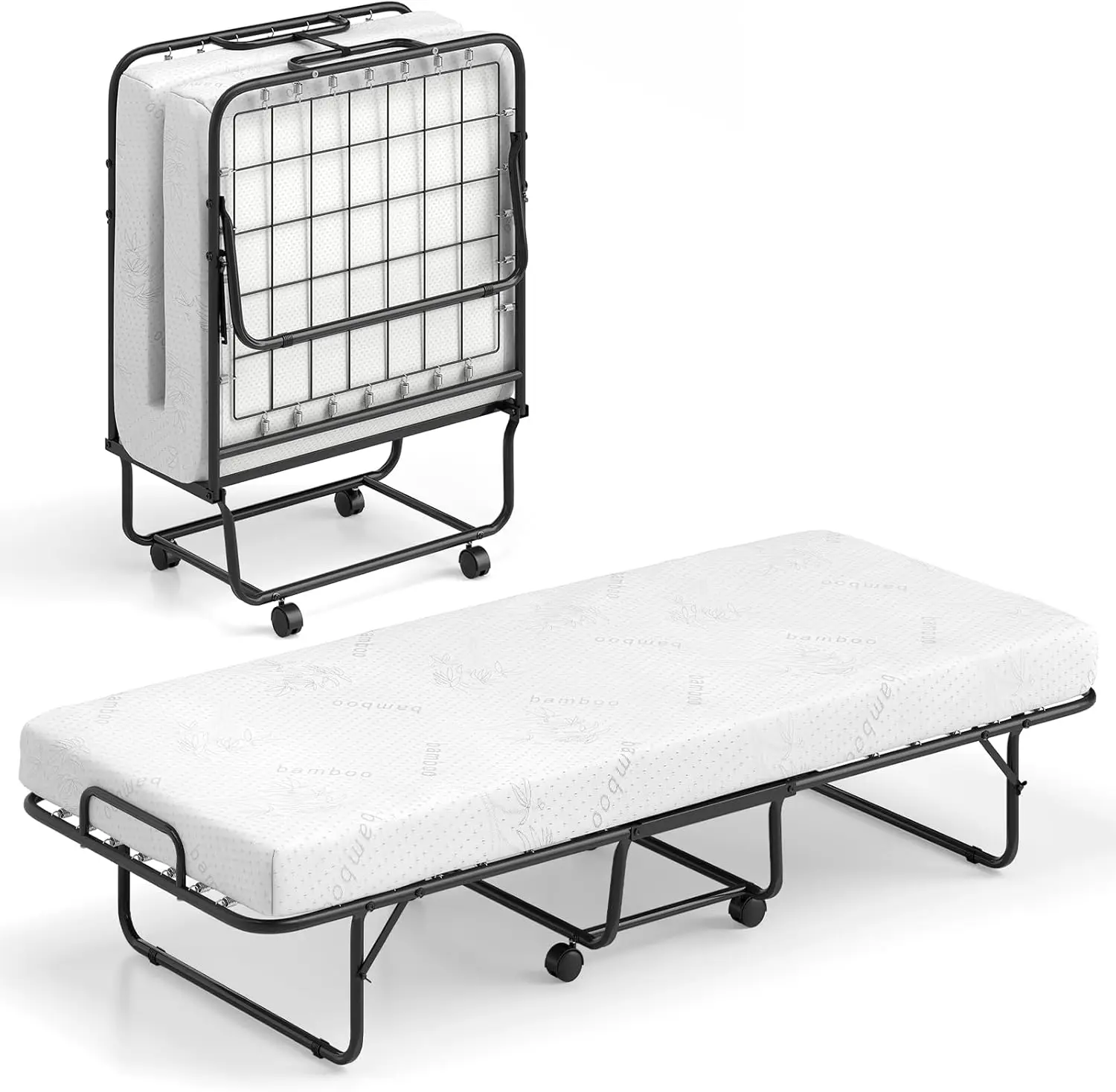 Folding Bed With Ma… - image