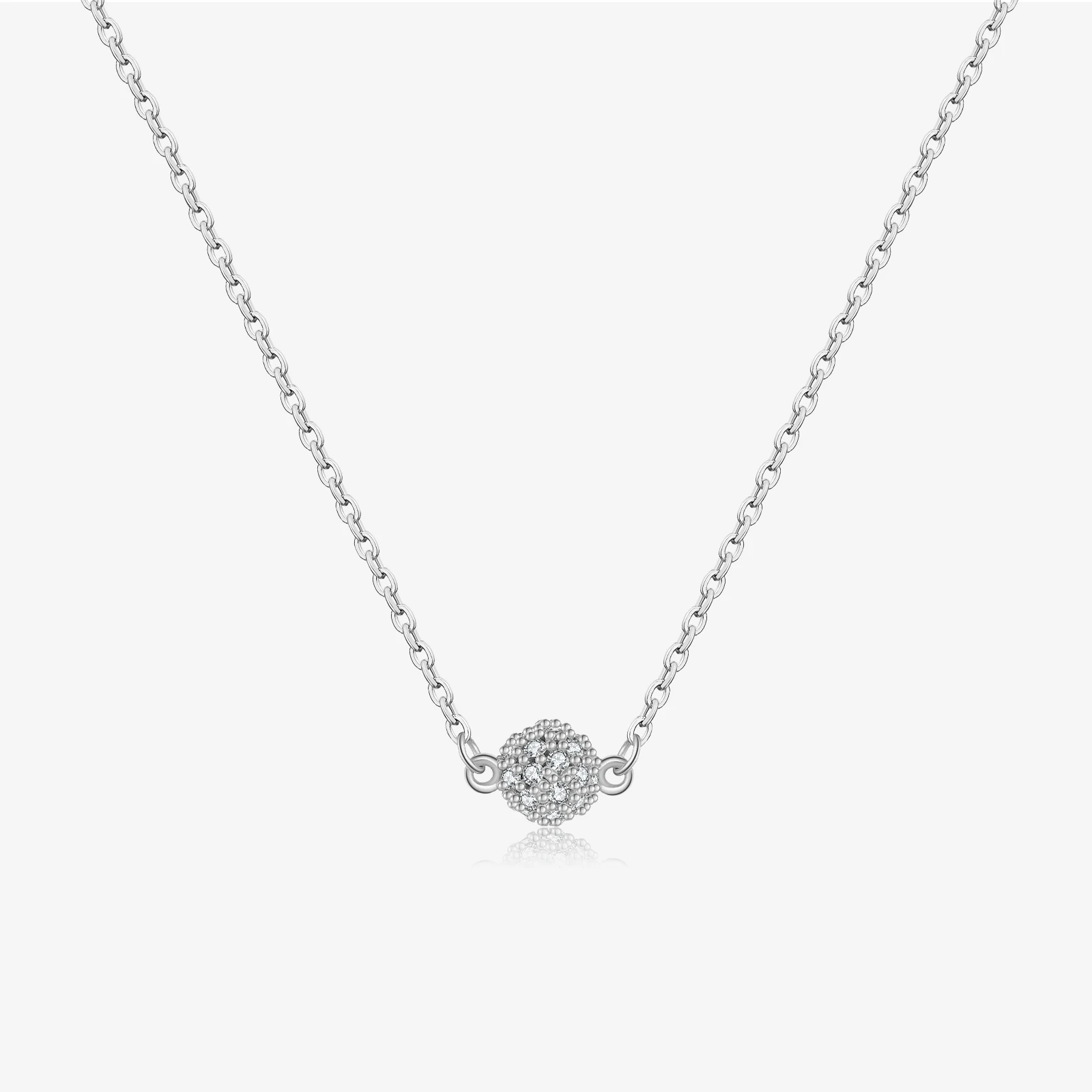 

VEWANT 925 Sterling Silver Ball Full CZ Zircon Pendant Long Chain Necklace 2026 Fine Luxury Wedding Anniversary Jewelry Gift