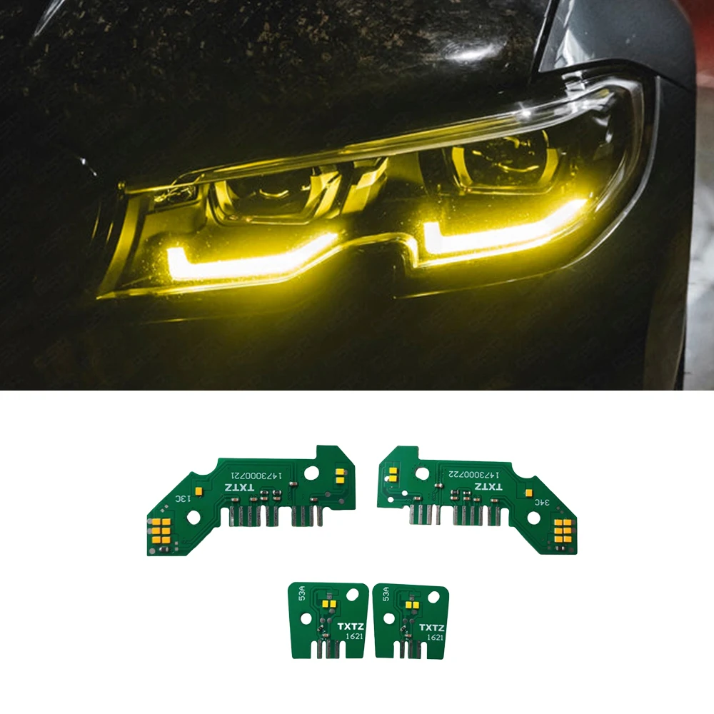 

CSL Yellow Angel Eyes DRL LED Boards For BMW G20 G21 3 SERIES 2019-2022 Headlight Superbright Yellow Lightsource Daylight Chips