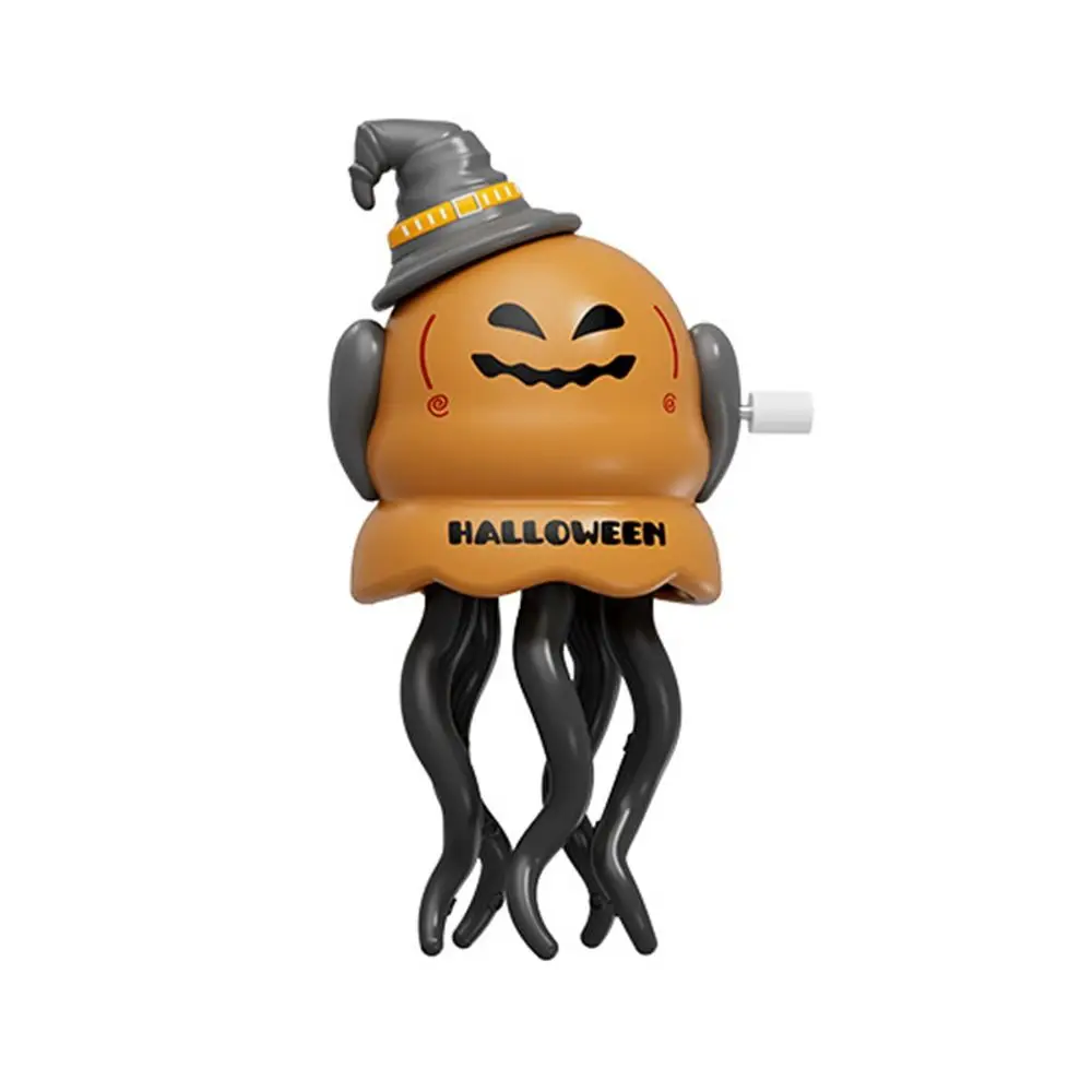 Zabawka Ośmiornica Tańcząca na Napędzie Mechanicznym, Samotaniecąca się, Tańcząca, Zabawki Ośmiornice Tańczące Samodzielnie, Dyniowy Duch, Unikanie Przeszkód