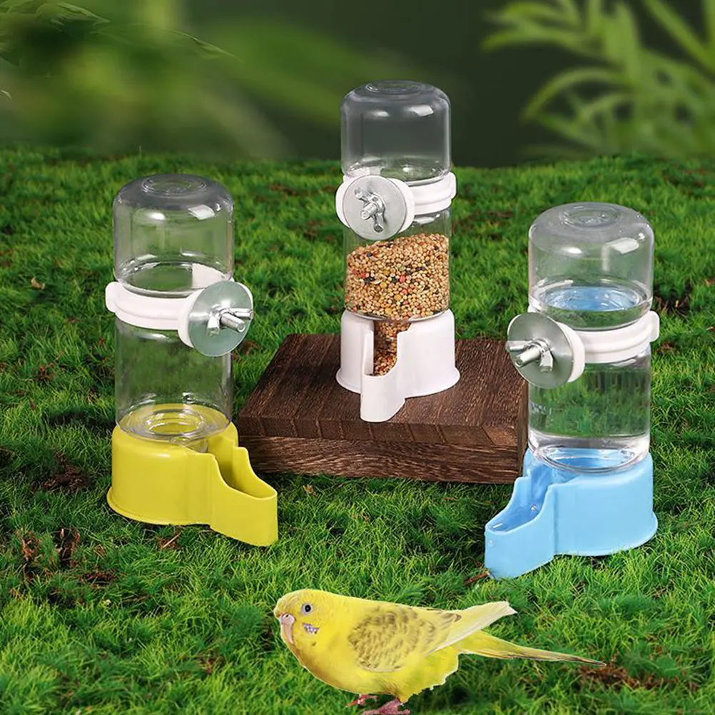 

3pcs Bird Automatic Waterer Cage Drinking Supplies Large Capacity Food Grade Parrot Parakeet Quail Finch Pet Accessories