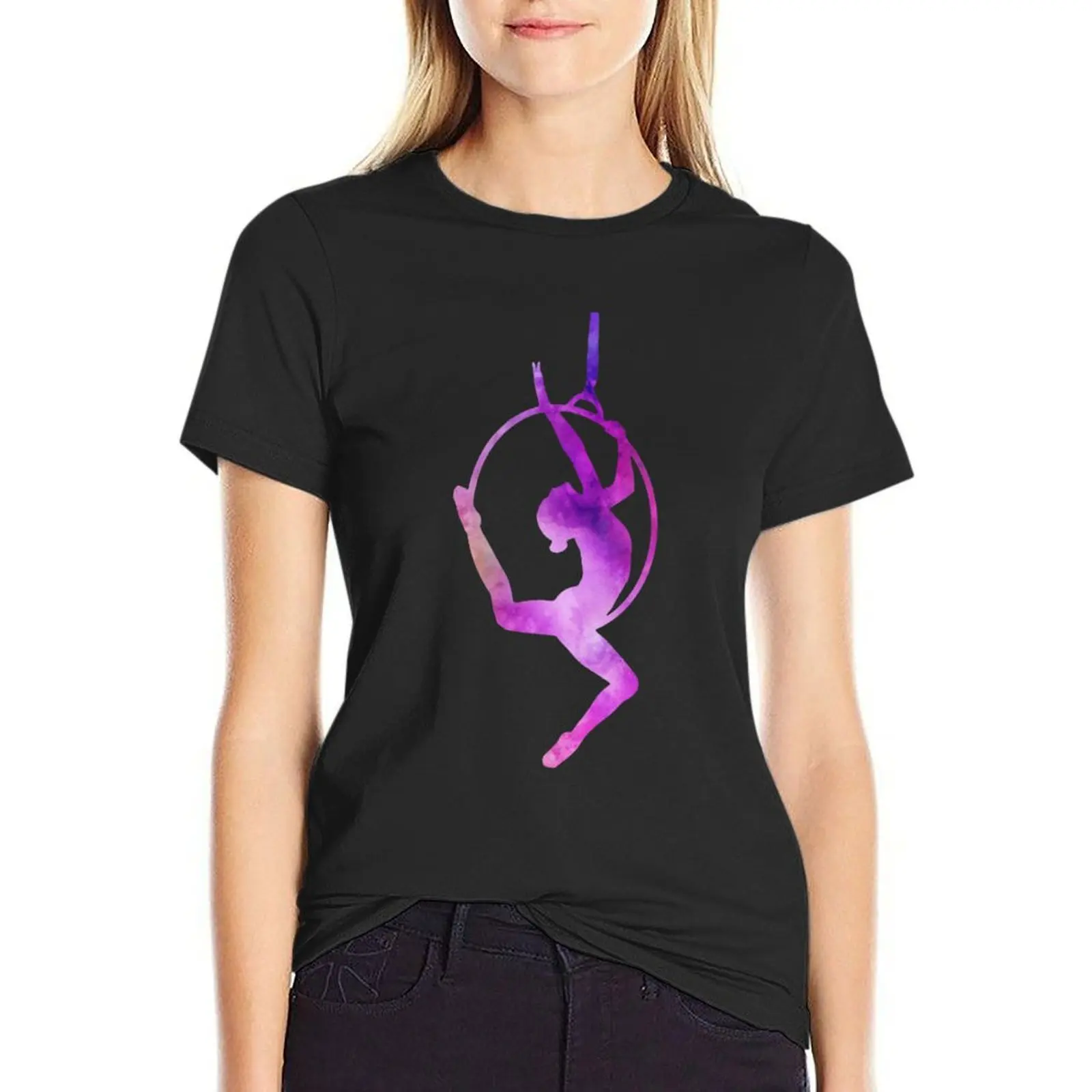 

Lyra Hoop Aerial Artist T-Shirt anime clothes graphics hippie clothes oversized clothes for Women