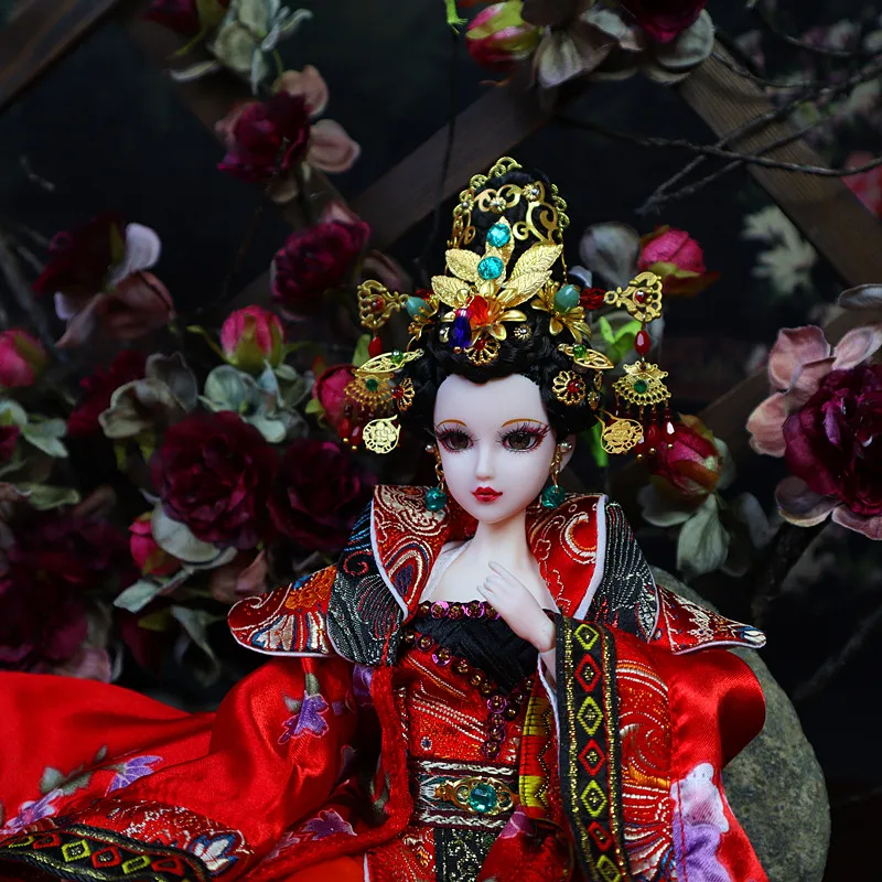 Bambola fatta a mano originale in stile cinese Costume antico Wu Meiniang 30cm Tang Dynasty Princess Palace Doll Guifei Zhaoyi Doll ZE411