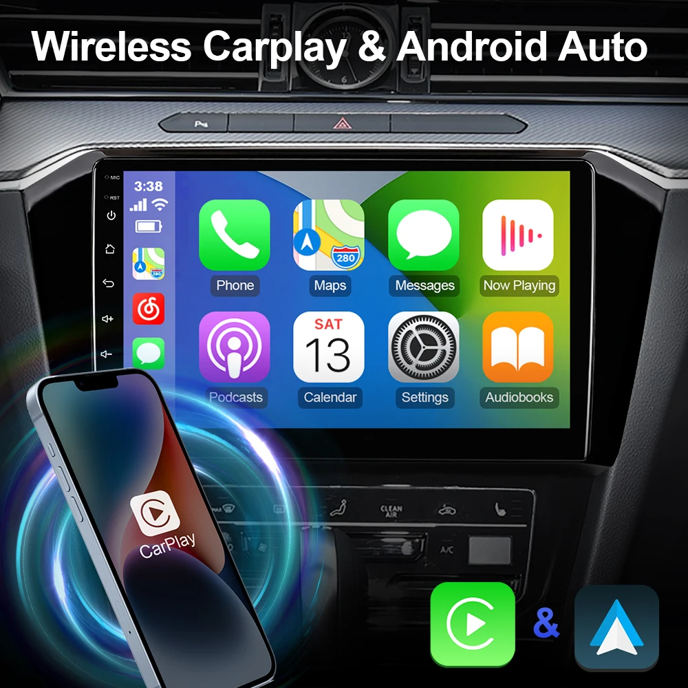 Isudar 10.1inch Android 12 Car Radio For VW/Volkswagen Passat B8 2015-2020 Carplay Auto Stereo No 2din