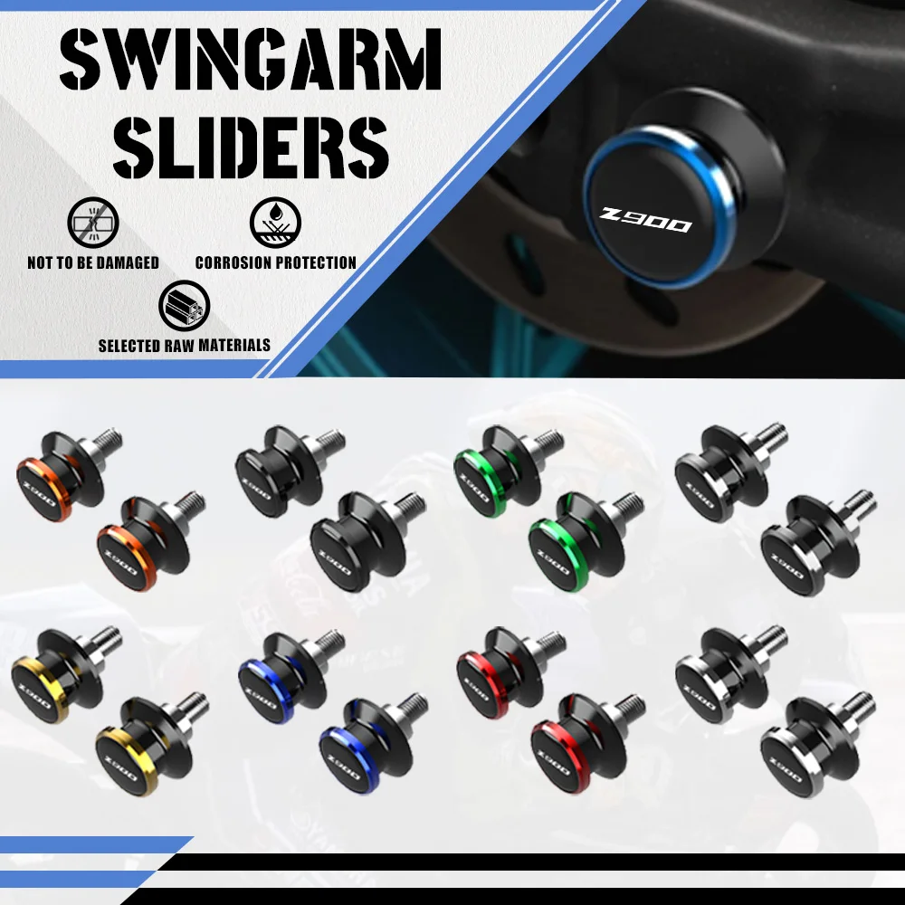 

For Kawasaki Z900 2017-2023 Motorcycle 8mm CNC Swingarm Spools Sliders Stand Screws Z900 SE 2022-2023 Z900 Performance 2021-2023