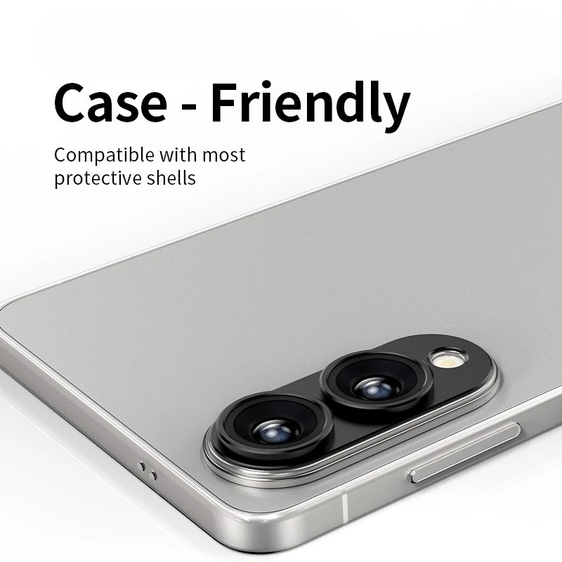 Samsung Galaxy S25 Edge用 アルミニウム製リアカメラレンズプロテクター、Samsung S25Edge用レンズカバープロテクター、レンズリングフィルム