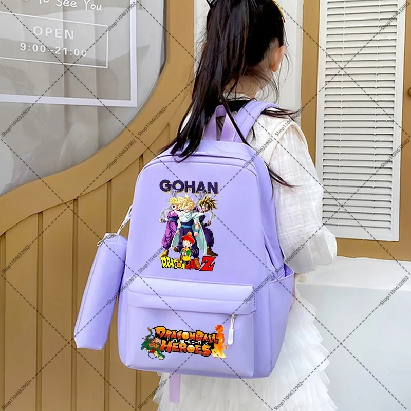 Dragon Ball Backpacks Goku Cartoon Anime Pattern Printed Backpack Students Portable Schoolbag Boys Girls Back To School Gifts