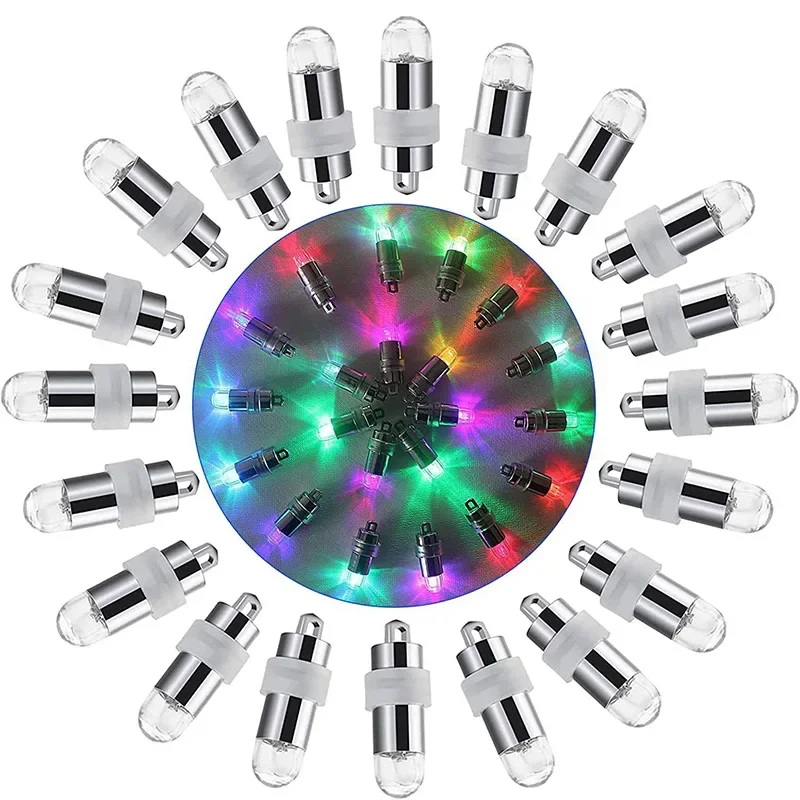 10-50pcs Non-Blinking Mini LED Lights with Batteries Waterproof Submersible for Paper Lanterns Floral Wedding Party Decoration