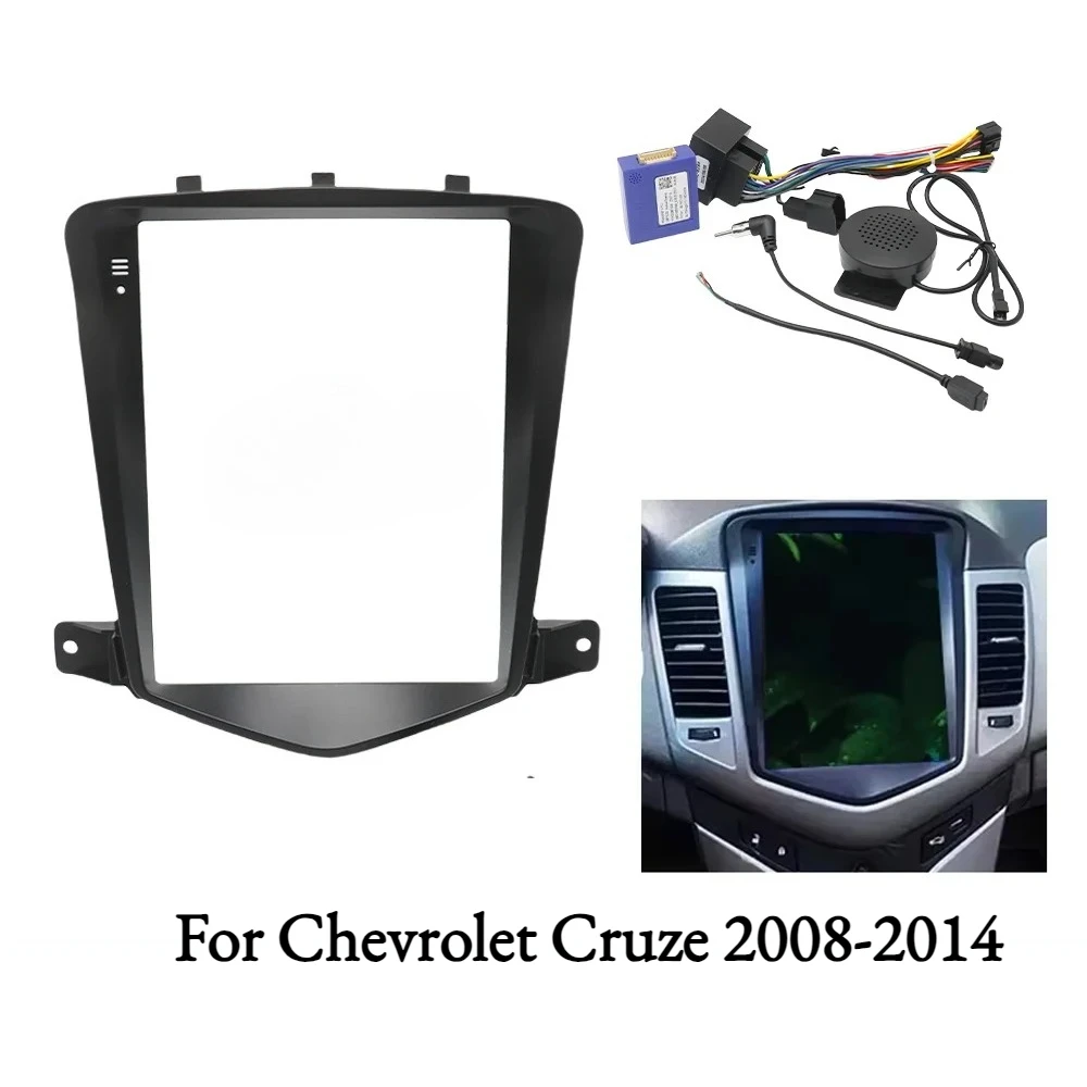 

9.7 Inch Tesla Style Car Radio Fascia Panel for Chevrolet Cruze 2008-2014, Android MP5 Head Unit Frame Installation Kit