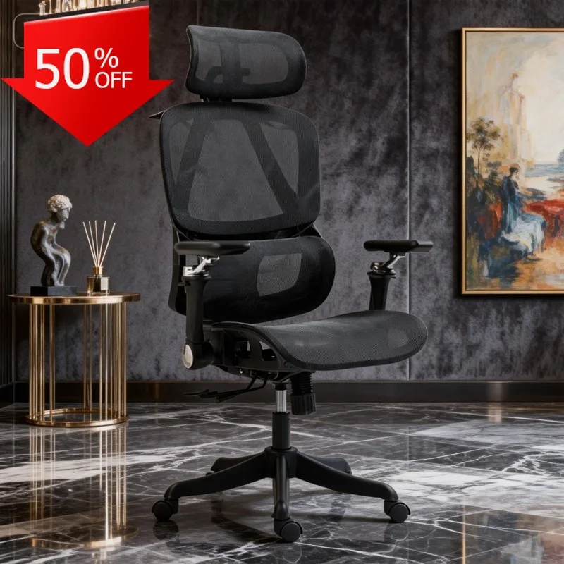 

Эргономичный офисный стул с высокой спинкой, сетчатая поддержка, регулируемый подголовник, подлокотники, поворотный наклонный компьютер, игровая мебель Silla