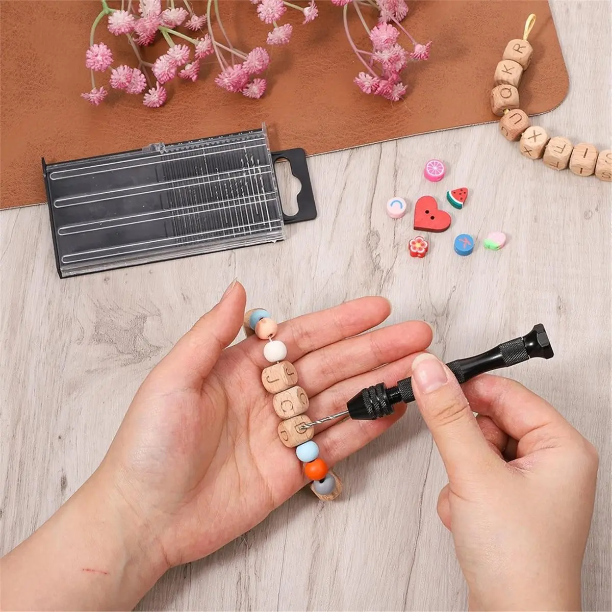 21PCS Metric Mini Micro Drill Bit Set, Carburetor Jet Drill Bits 0.3-1.6 mm Pin Vise Hand Drill Set for Wood DIY Jewelry