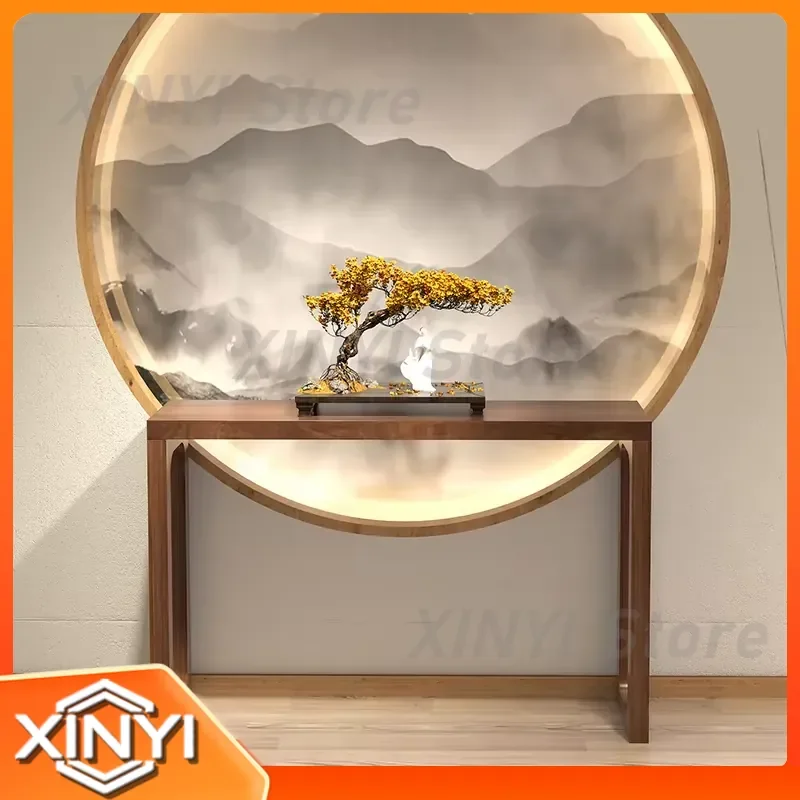 Chinese Style Rustic Console Table for Living Room Retro Glamour Minimalist Slim Provincial Meuble Salon Furniture for Small