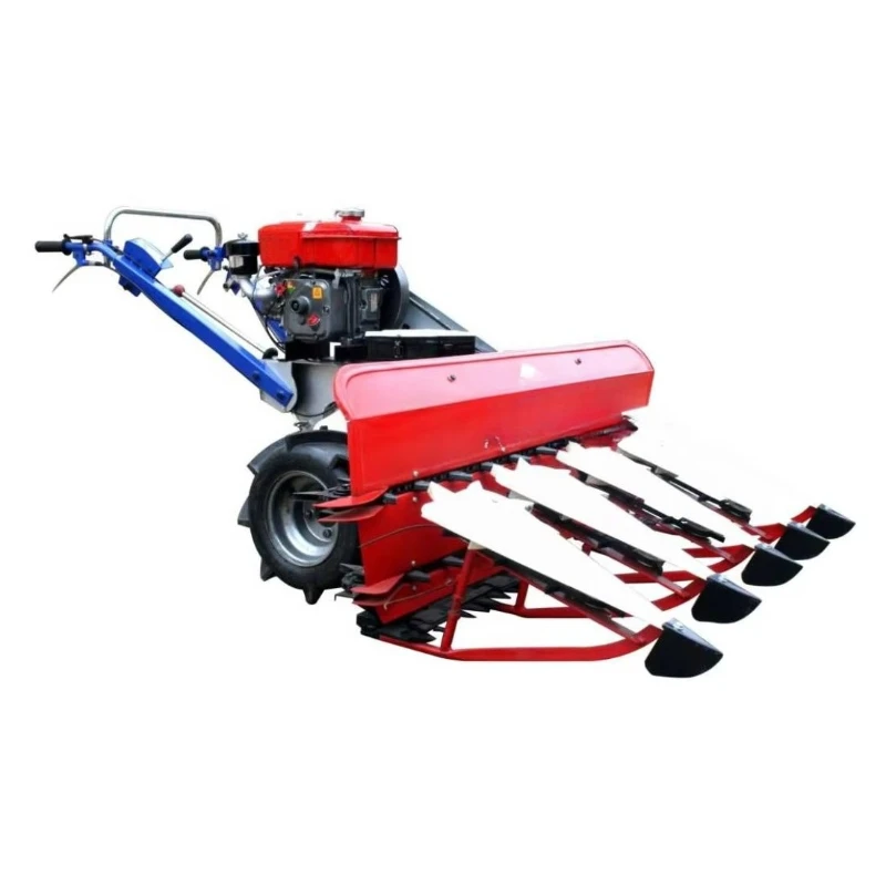 Farm Two Wheel Self Propelled Reaper Harvesting Machine Mini Paddy Reape