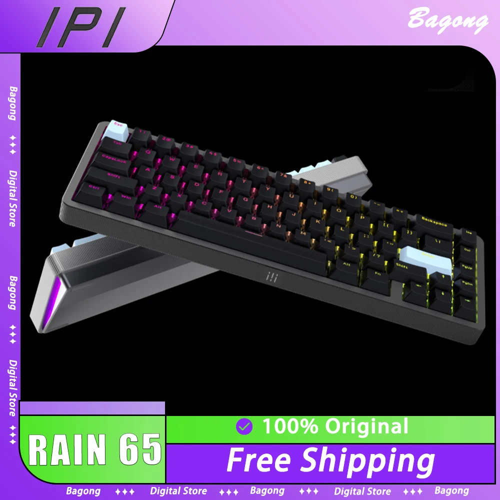 liga de aluminio teclado mecanico ipi rain 65 interruptor magnetico modo gaming keyboard 6000mah pc gamer acessorios presente 01