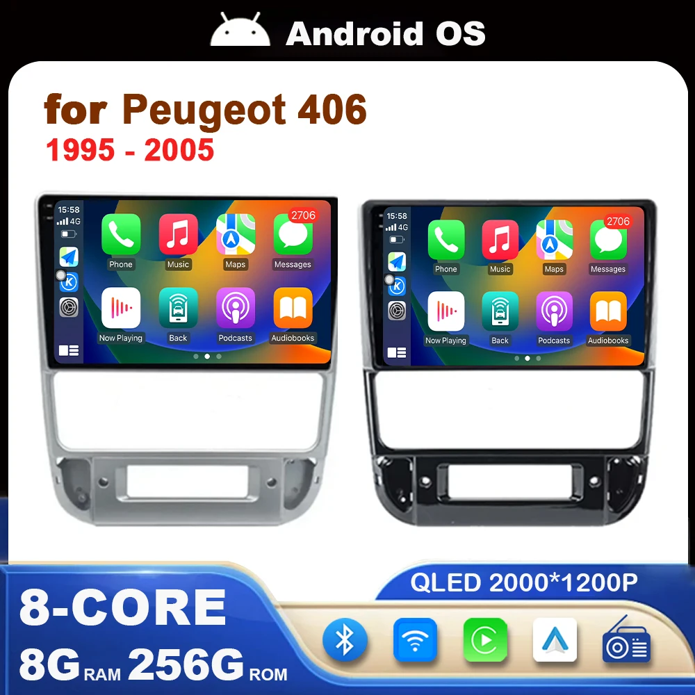 

Android System Car Radio Multimedia Player for Peugeot 406 1995 - 2005 Carplay DSP Stereo GPS Navigation Auto Tools BT WIFI+4G