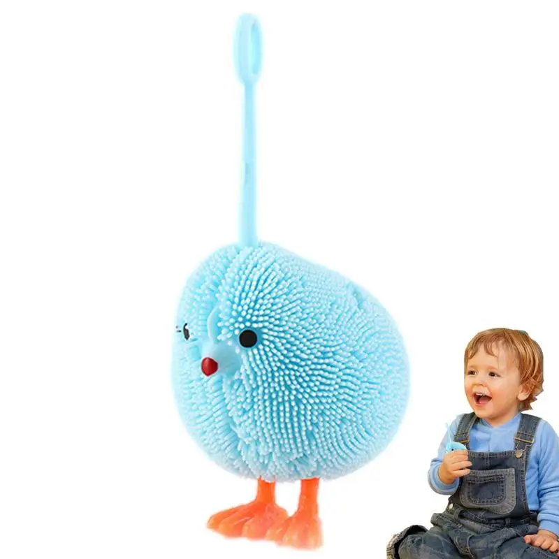 1pc Creative Luminous Plush Chicken Toy with LED Flashing Squeeze Stress Relieve Children Adults Toy Delicate Birthday Gift