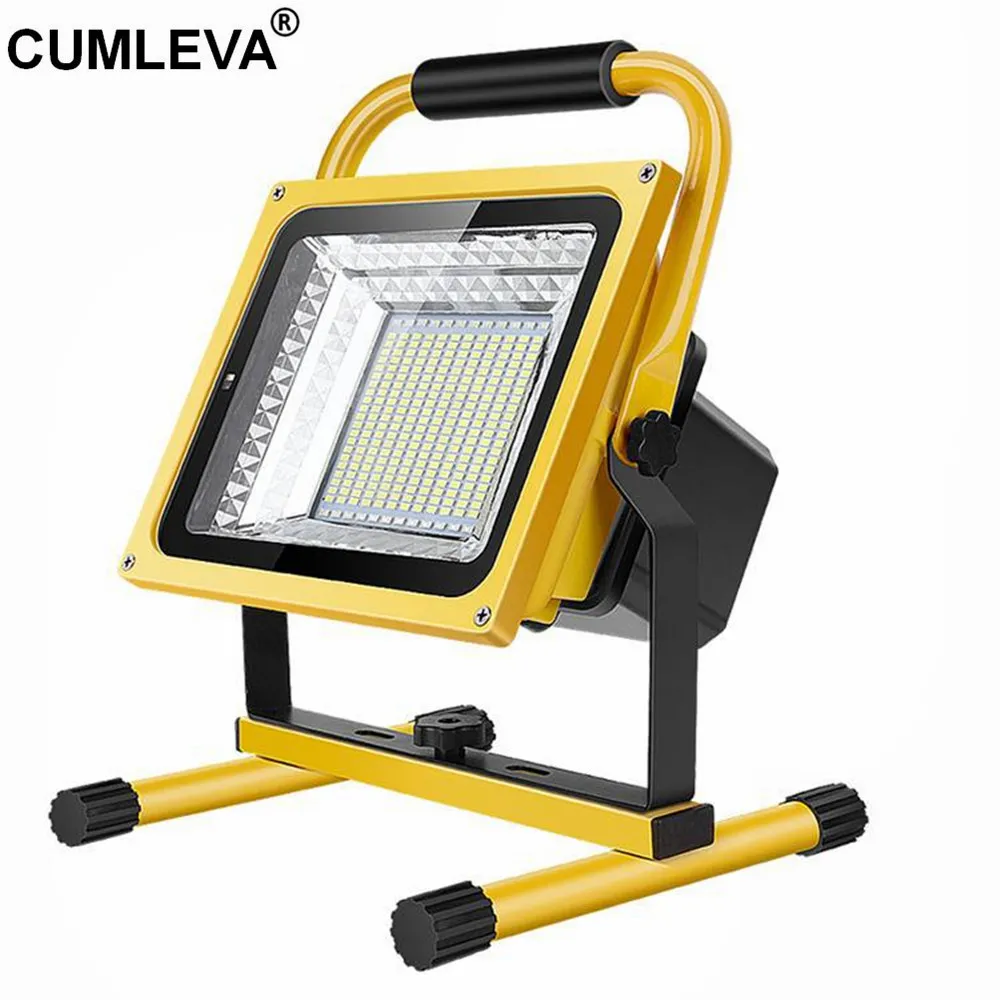 Strong 100W LED Rechargeable Floodlight Outdoor Emergency Site Outage Camping Street Sales Home Portable Light