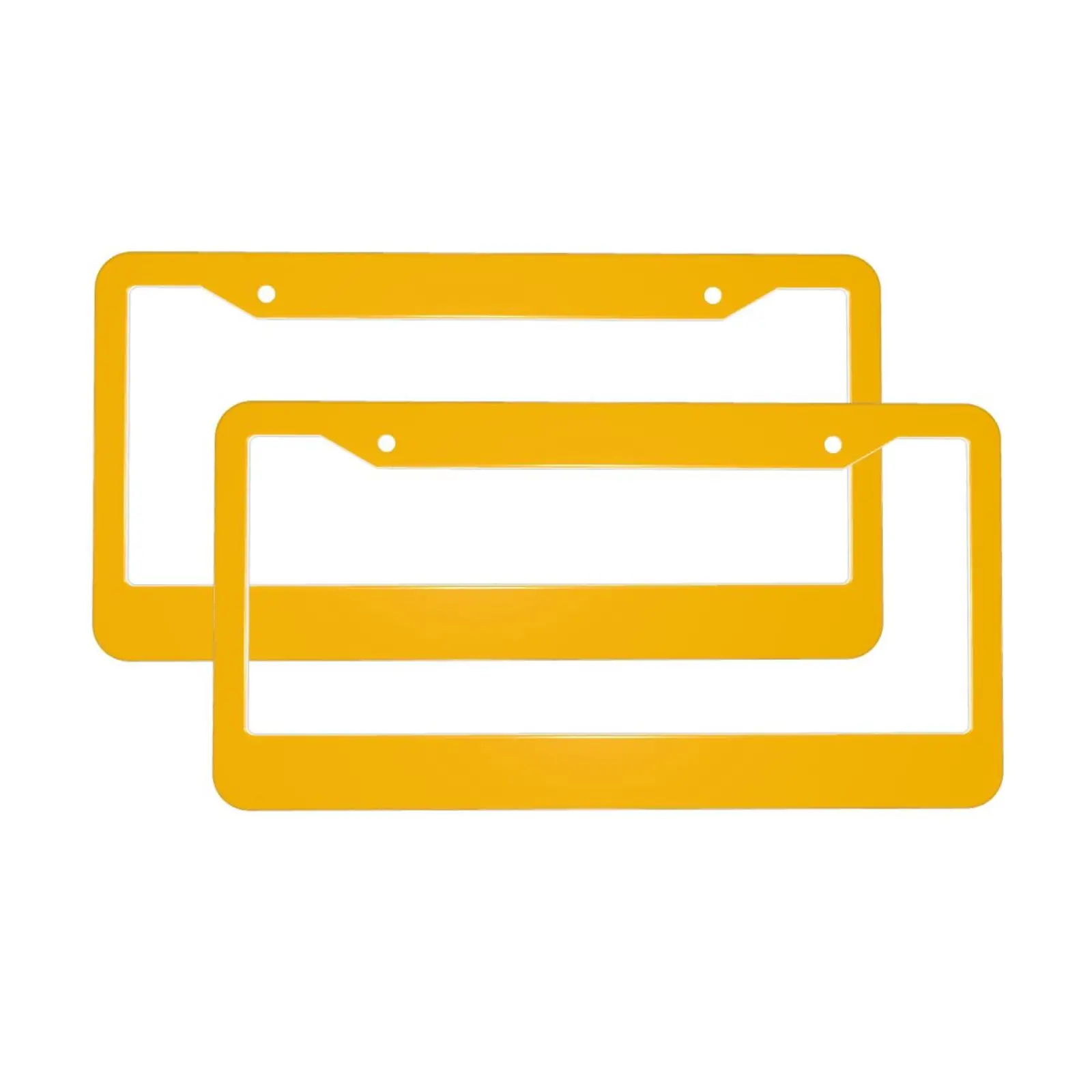 Gold Pattern License Plate Frames Stainless Steel Accessories Cars Decor with 2 Holes and Screws Fits Standard US CA Vehicles