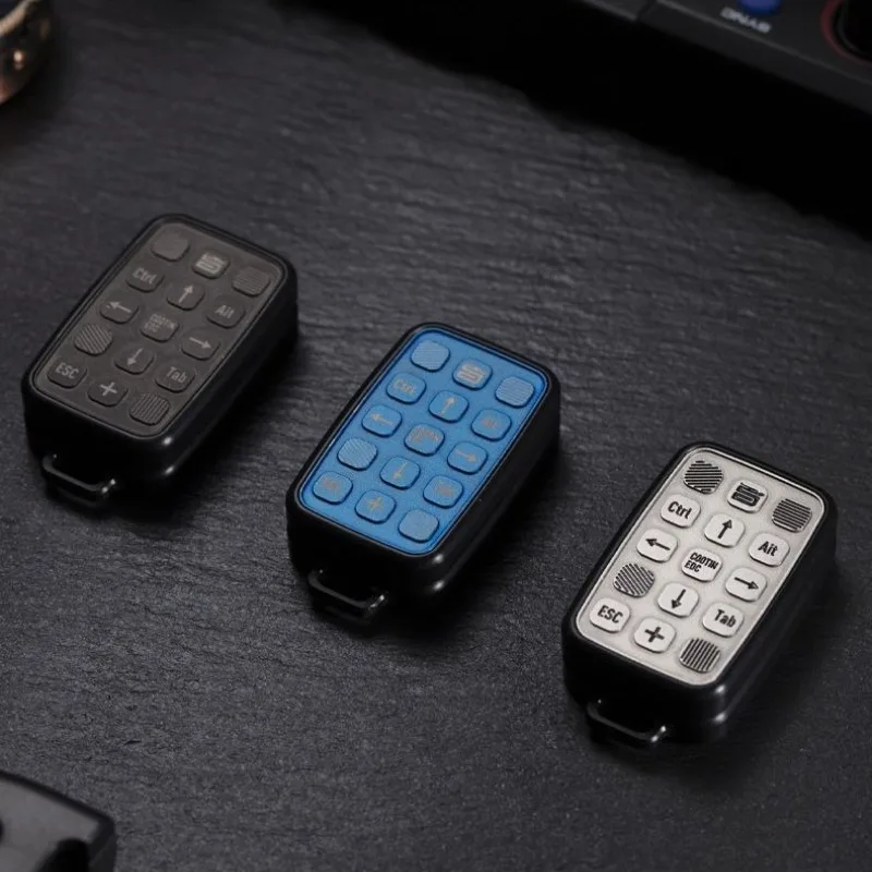 Fun Keyboard Tuning Fork EDC Fidget Toy Stylish Magnetic Unlimited Position Metal Push Fidget Slider with Braided Rope Pendant