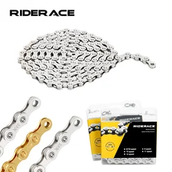 RIDERACE Bicycle Chain Ultralight 116L 8 9 10 11 12 Speed Silver Gold For Road Cycling Mountain MTB Bike Variable Link Chains