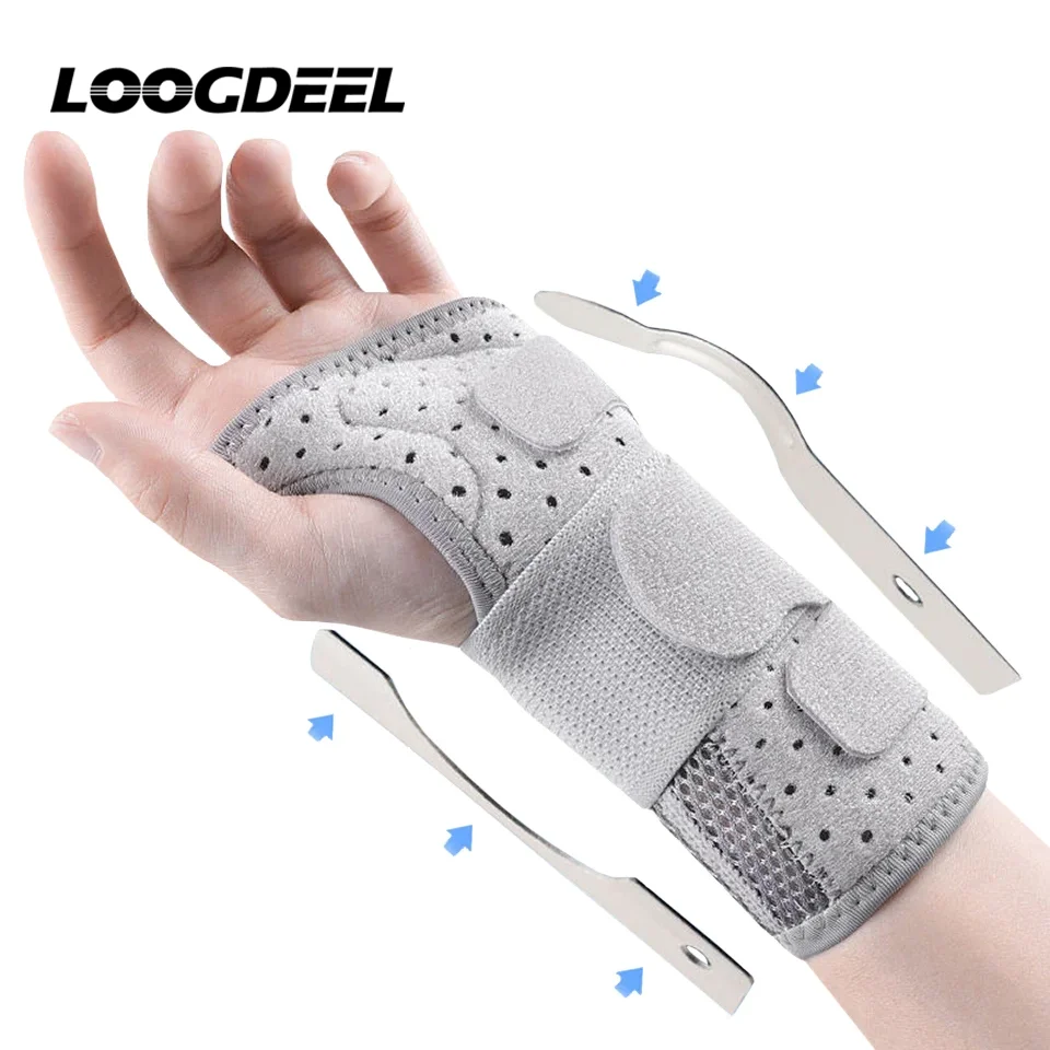 

LOOGDEEL Breathable Wrist Support Professional Splint Wrist Brace Arthritis Carpal Tunnel Hand Sprain Tendinitis Wristband Men