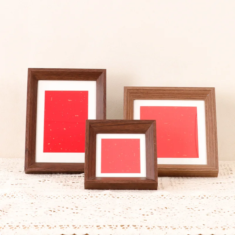 DIY Calligraphy Handwriting Gold Spray Blank Xuan Paper Frame Modern Simple Rectangle Density Board Picture Frame Home Decor