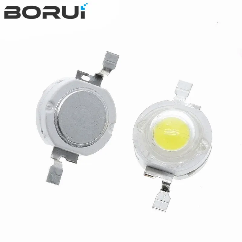 Bombilla led IC SMD de 1W, 3W, 100-120LM, luz de día, Blanco cálido, alta potencia, 1W, lote de 10 unidades